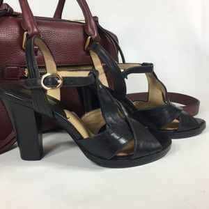🖤 Michael Kors Leather Heels 7.5